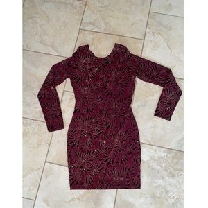 Windsor sequin cowl back bodycon dress